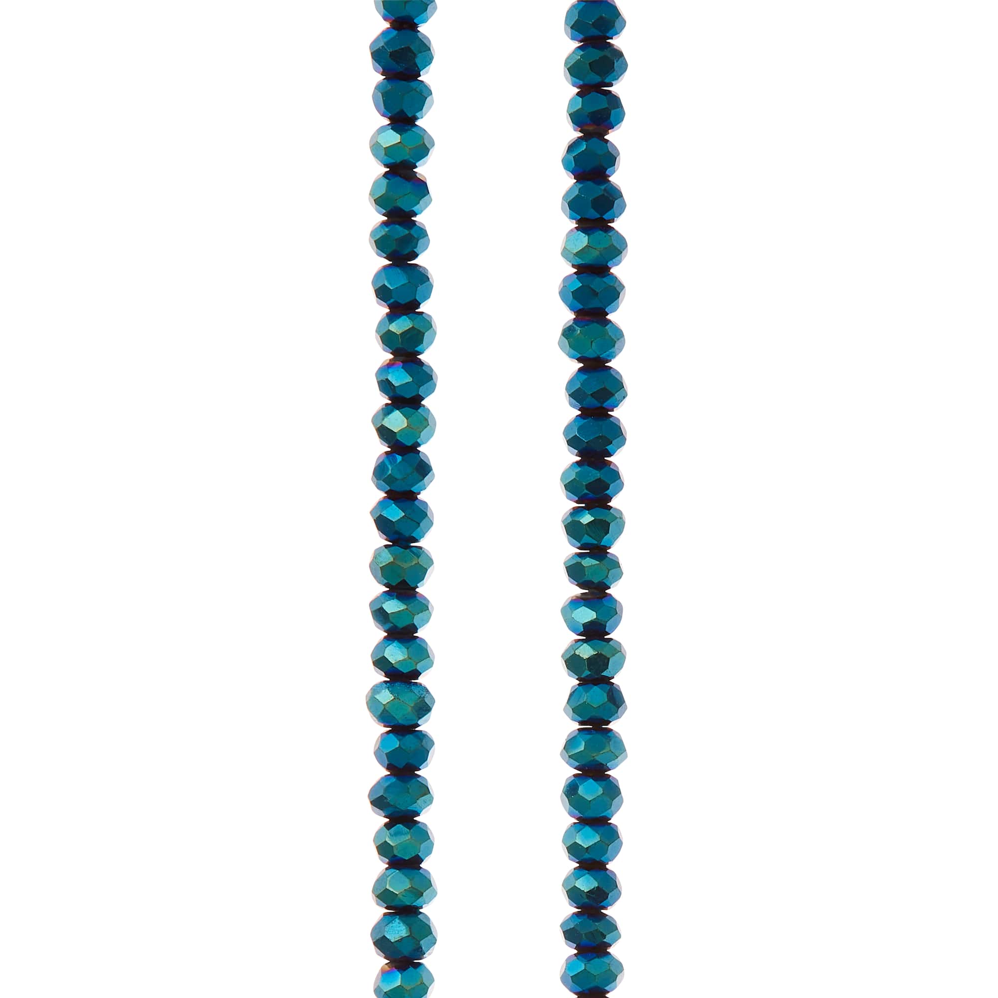 12 Pack: Sapphire Iris Glass Rondelle Beads, 3mm by Bead Landing™